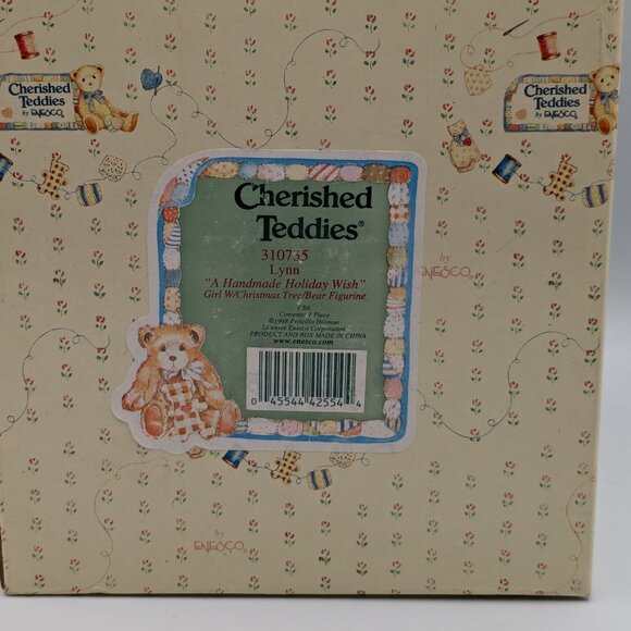 Cherished Teddies Lynn (310735) Girl with Christmas Tree/Bear Figurine 1998 - Picture 8 of 11